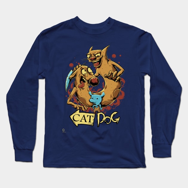 Catdog Long Sleeve T-Shirt by Bodya